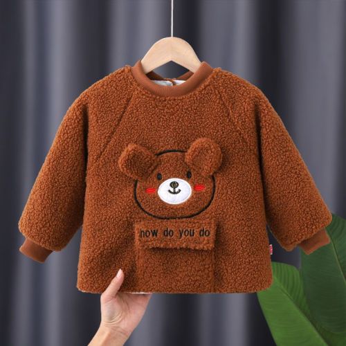 Baby cotton blouse infants and young children thickened quilted anti-dressing children's autumn and winter latest style quilted jacket kid blouse