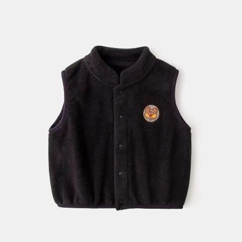 Children's vest autumn and winter outerwear thickened waistcoat female baby plus velvet warm vest male baby foreign style small vest