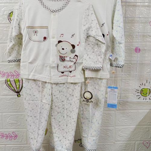Newborn baby clothes bamboo swab cotton eight months male and female baby split two pieces spring and autumn inner wear suit clearance