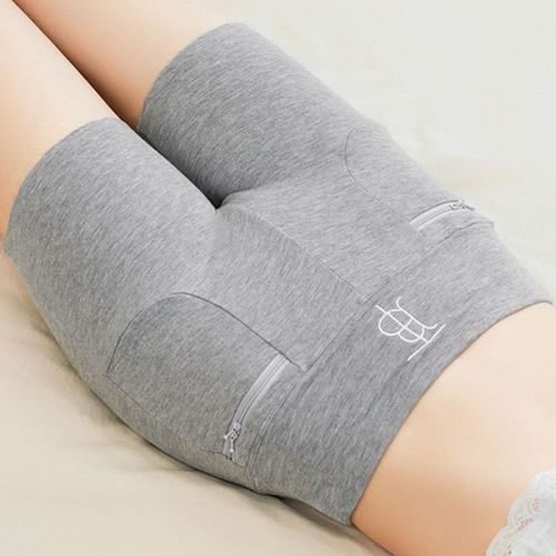 Pure cotton safety pants women's anti-light summer double-open zipper high waist abdomen lifting hip large size three-point bottoming shorts women