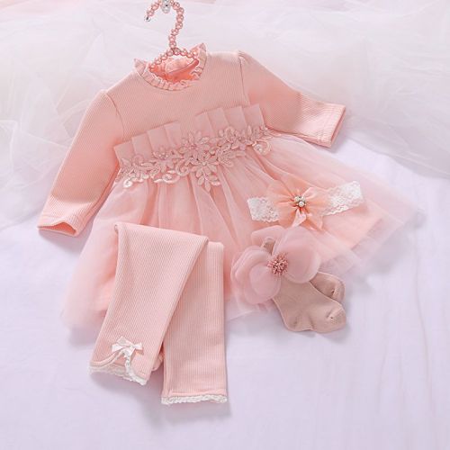 One-year-old birthday princess dress spring and autumn baby one-year-old dress girl foreign style dress full moon 3 hundred days banquet baby