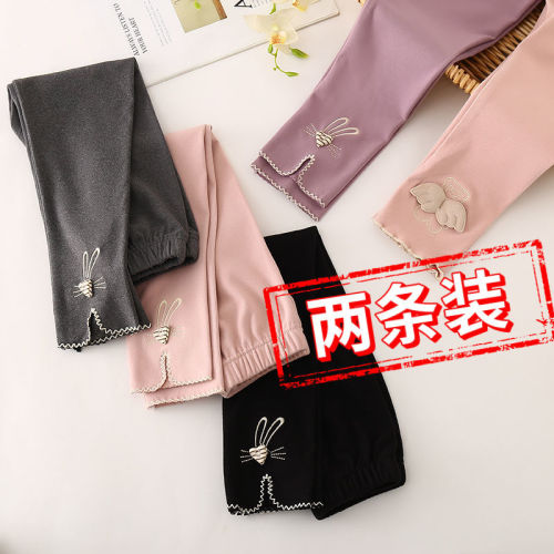 New children's clothing girls autumn clothes children's leggings outerwear trousers children's foreign style thin section spring and autumn trend