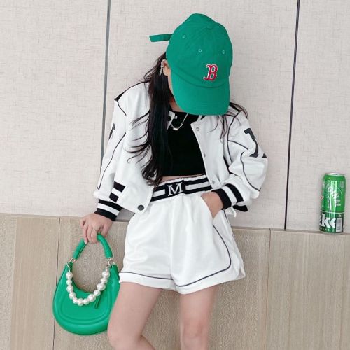Girls' fashionable suit spring and autumn 2022 new foreign style fashionable net red children's fried street autumn baseball uniform
