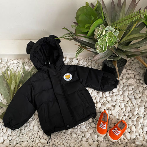 Winter new children's down jacket boys and girls big, medium and small baby down jacket hooded thickened short coat trendy