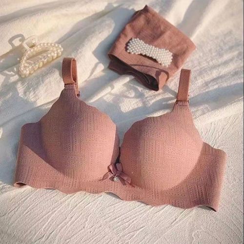 Underwear women's small breasts, flat chest, big sexy, adjustable breasts, no trace, no rims, one piece bra set