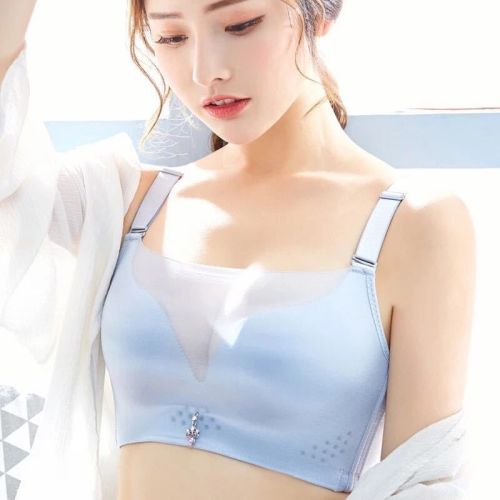 Seamless underwear women's no steel ring collection breast tube top sexy bra anti-sagging gathered thin section bra set