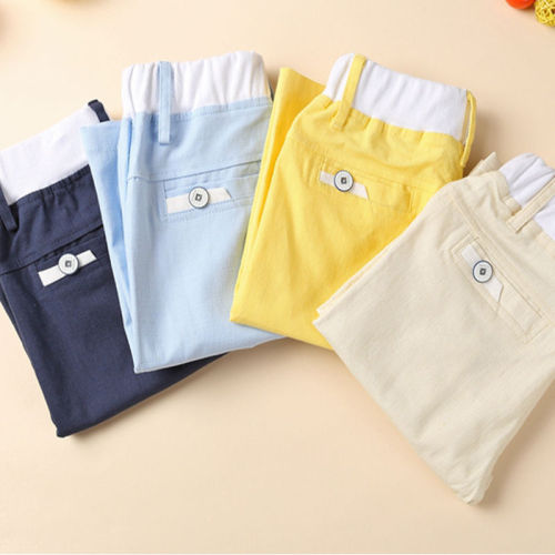 2019 Boys' five-cent trousers summer children's casual three-cent trousers thin medium and big boys cotton and linen Korean shorts trendy summer