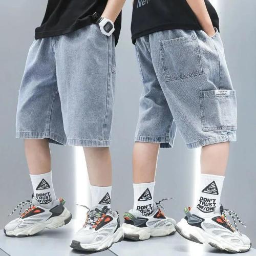 Zhongda children's denim shorts  new five-point pants boys pants summer thin cotton Korean fashion trend
