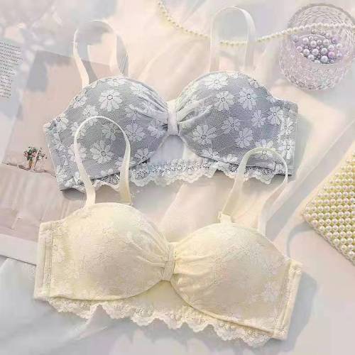 Underwear women's small breasts gather sexy non-slip no steel ring to close the pair of breasts on the support anti-sagging bra set tube top bra