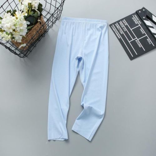 Children's modal autumn thin trousers, boys and girls seamless pajama pants, big children's bottoming spring and autumn pants