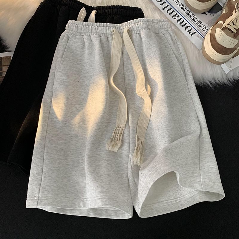 Wide-leg pants women's 2022 summer new casual sports shorts students Korean version of ins loose all-match five-point pants tide