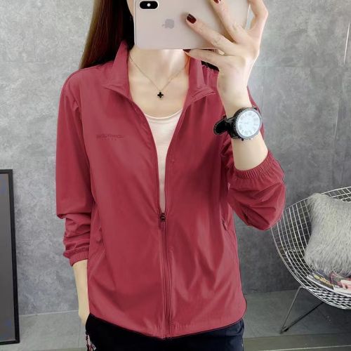 Capless thin coat women's stand-up collar summer UV sun protection clothing outdoor sports quick-drying breathable skin windbreaker
