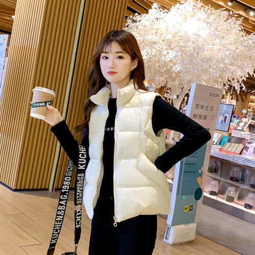 Vest female  new down cotton student Korean version large size vest jacket small foreign style winter outer wear tide