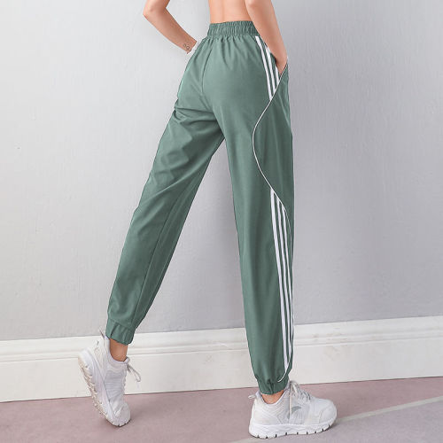 High waist loose large size casual sports pants spring and summer thin section quick-drying running fitness pants bundle feet slimming yoga pants women