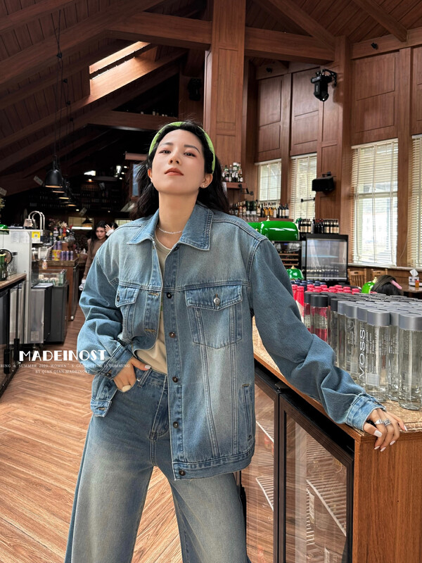 【歐莎MADEINOST】復古寬鬆牛仔外套牛仔外套  25777#  FHX