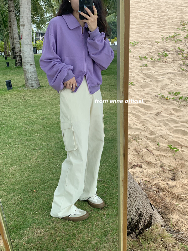 【FROM ANNA/TABLE BLUE】Simple and comfortable pocket casual pants 23052# LSW