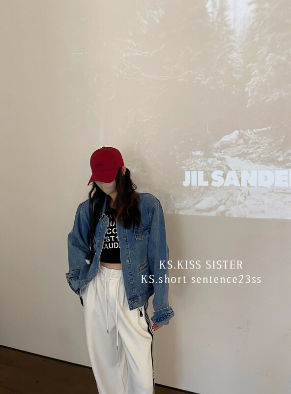 2023 early spring new!【KS】Korean version of niche all-match slim denim jacket Z22045# LSL