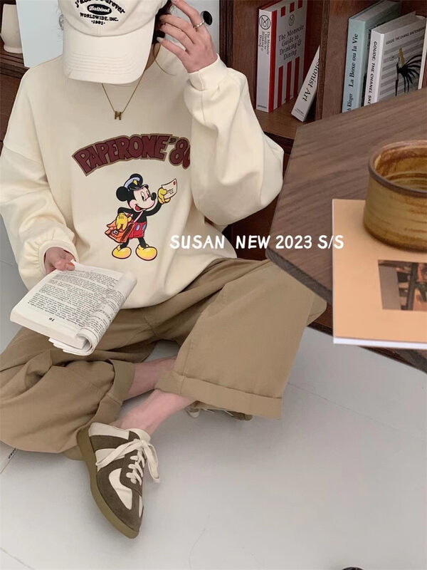 2023 spring new style! 【SUSAN】Korean casual Mickey sweater 12000# LSW