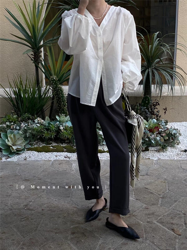 2023 early spring new style! 【MOMENT WITH YOU】Temperament Korean version of western style thin trousers J-T009-J# LSW
