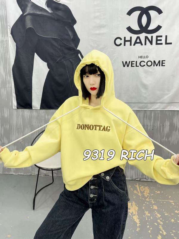 2023 early spring new! [9319] hooded letter embroidery sweater 13006# L