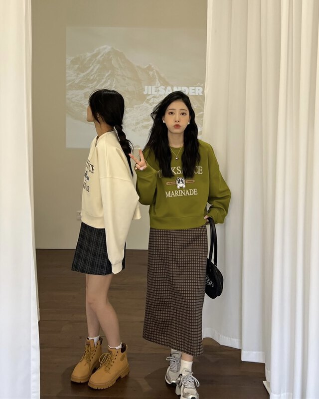 2023 spring style 【RICH PAPA】Korean round neck letter printing loose sweater 31A274# ZXX