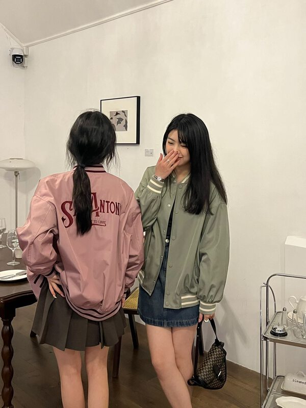 2023 early spring new! 【RICH PAPA】Korean all-match letters embroidered baseball uniform short jacket 31W075# ZXX