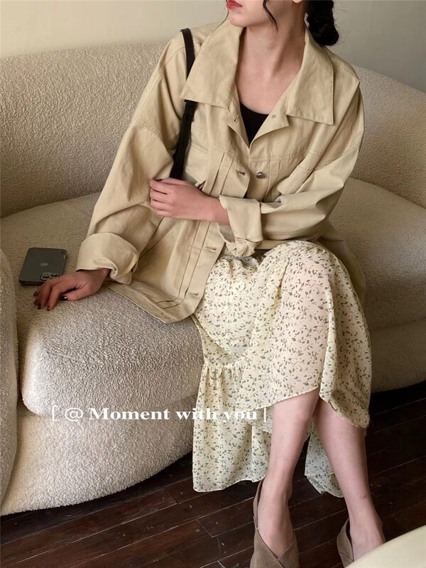 2023 early spring new! 【MOMENT WITH YOU】Floral floral gentle skirt J-T0073-J# LSW