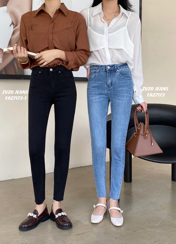 Original price 98.99! [ZVZO] commuter all-match slim fit jeans Z7173