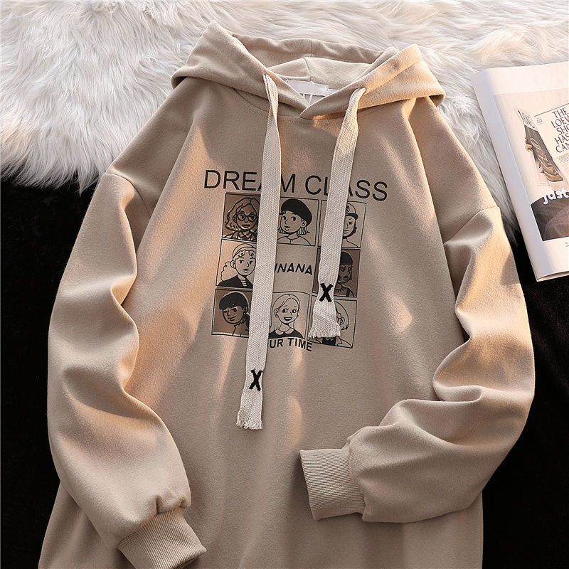 Large size 300 catties high-end fleece sweater women's 2022 autumn and winter hot style loose lazy wind hooded jacket ins tide