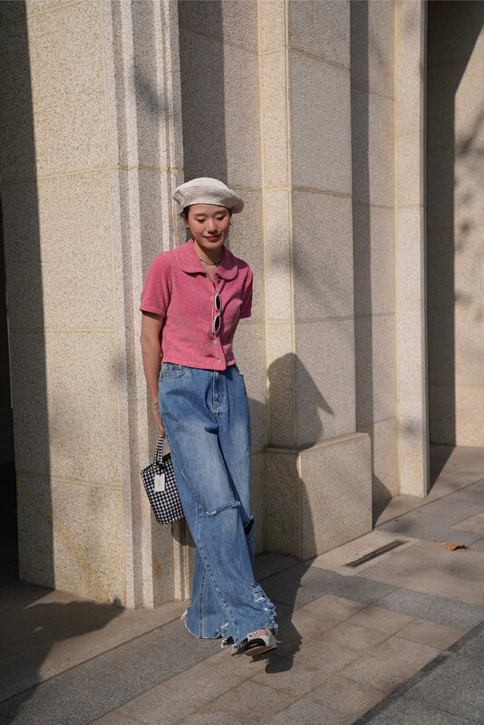【TRUSTME】Street trend loose ripped jeans 501086# ZXL