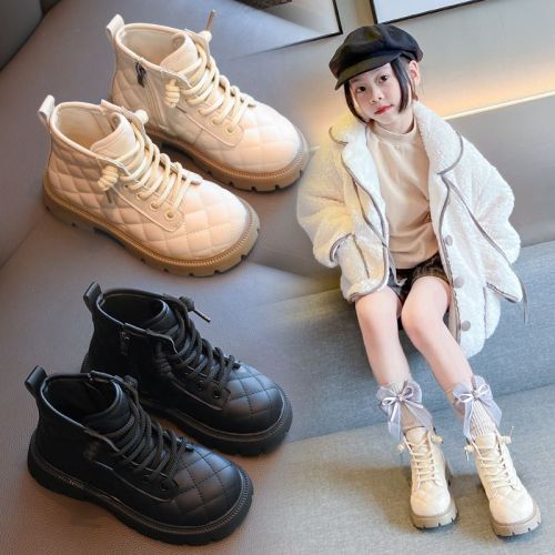 Girls' boots 2022 autumn new children's Martin boots for big boys and girls spring and autumn hot style soft bottom fried street boots