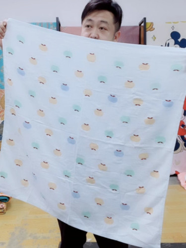 Pure cotton double-layer gauze thin section cartoon newborn wrap towel cover blanket for children baby baby square bath towel children's quilt