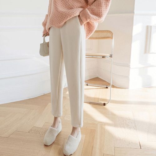 Pregnant women's trousers autumn outer wear straight large size loose daddy trousers autumn radish trousers belly support harem trousers 2023 new