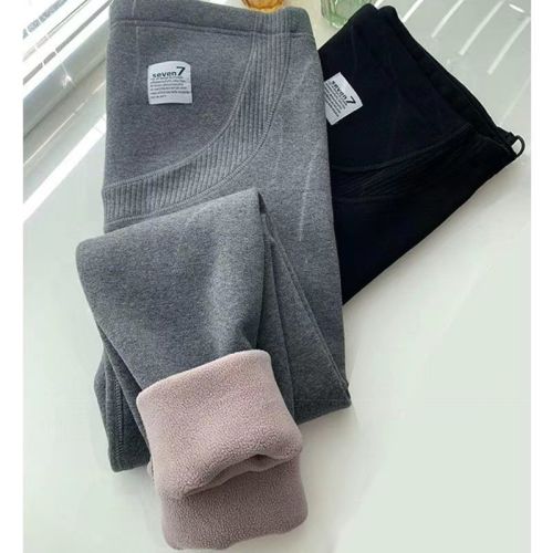 Pure cotton maternity pants autumn and winter outer wear adjustable early pregnancy leggings big belly pregnant women pants winter plus cashmere