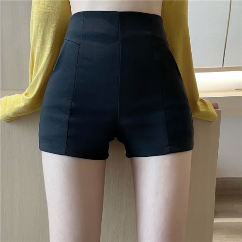 Pants women's  summer new high waist thin all-match black shorts elastic leggings outerwear casual