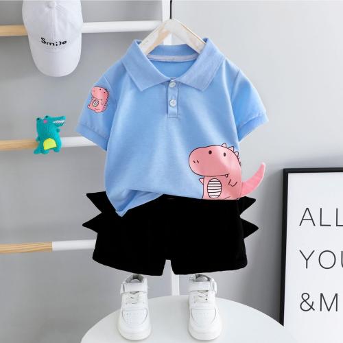 Baby children's clothing boy baby handsome short-sleeved suit boy summer clothes little boy summer two-piece suit