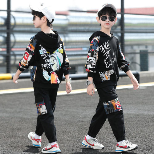 Boys spring suit 2023 new children's sports big boy handsome boy spring and autumn boys sweater