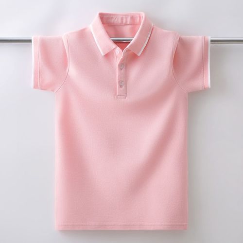 Boys short-sleeved t-shirt cotton polo shirt summer handsome primary school students middle and older girls school uniform tops