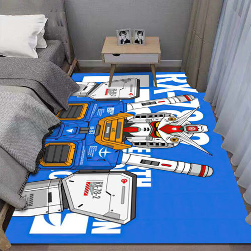 Gundam Bedroom Carpet Anime Gundam E-sports Game Bedside Blanket Mobile Suit Boys Home Anime Floor Mat