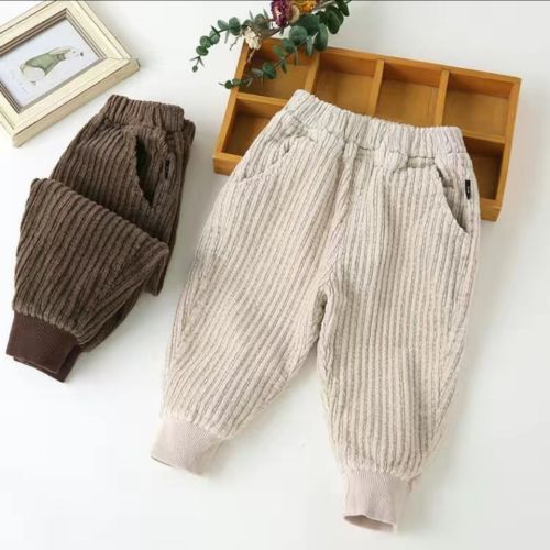 Children's clothing boys  autumn new children's corduroy harem pants beamed pants for children and babies solid color trousers