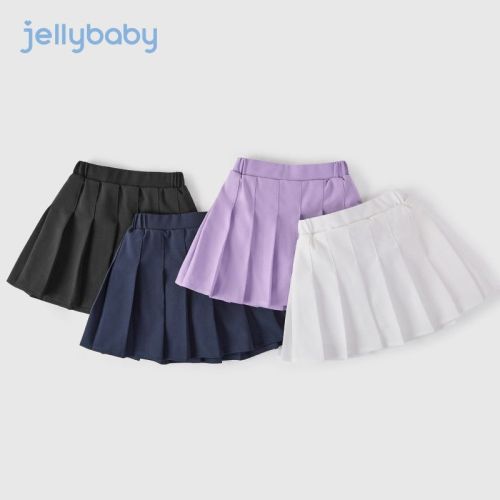 Jelly Bebe Girls Pleated Skirt Spring Girls Skirt Baby Spring Dress Princess Skirt Pure Cotton Children's Skirt