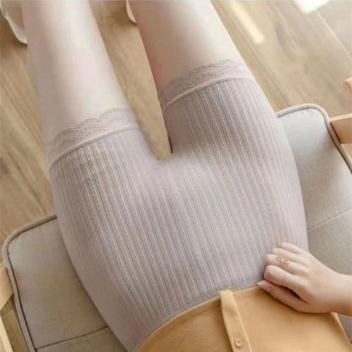 Naked-free safety pants women's anti-light plus gear underwear two-in-one summer thin knitted lace bottoming shorts