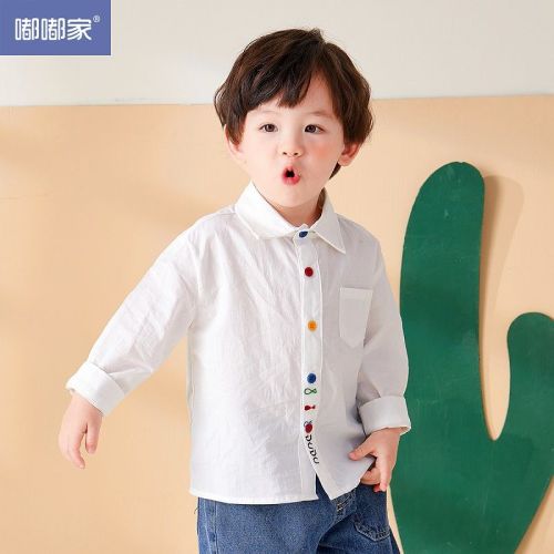 Dudujia baby shirt spring and autumn new baby foreign style shirt spring clothes boy foreign style children Korean version female
