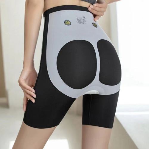 Upgraded version of magic magnetic levitation pants high waist hip lifting belly underwear women's summer thin section small belly slimming safety pants