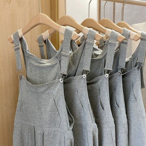 Gray fat MM large size women's hooded overalls  summer new loose Korean version drawstring casual pants women