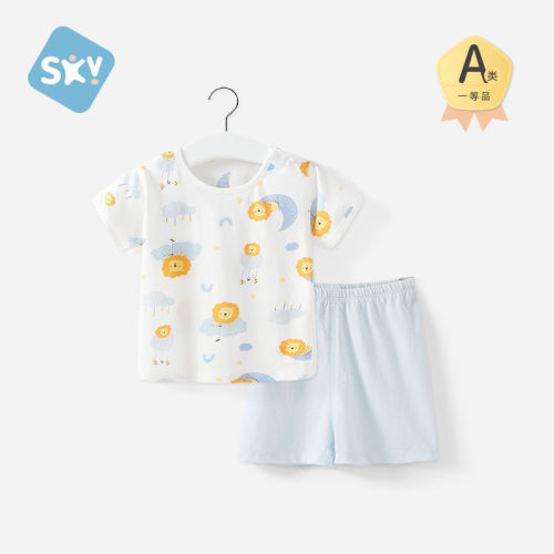 Baby short-sleeved suit summer baby baby clothes young children's vest T-shirt children's summer clothes boys shorts women