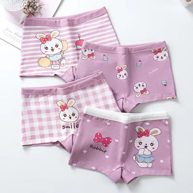 Girls' underwear pure cotton boxer girls' children's shorts baby class A cotton kindergarten girls' middle school children do not clip pp