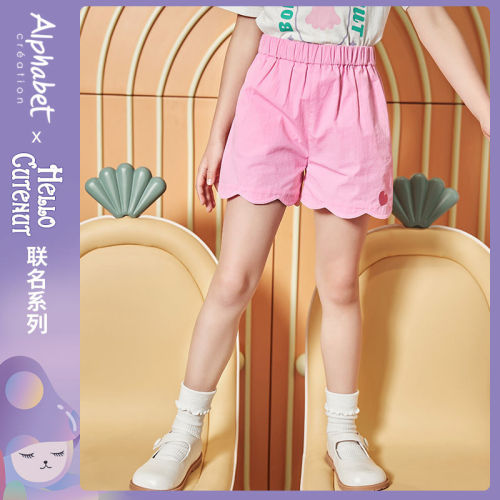 Aifabei 2022 summer girls' shorts thin outer wear medium and large children's casual pants loose western style