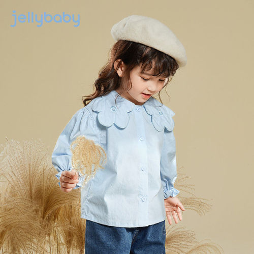 Jelly Bebe Girls Shirt Spring and Autumn Baby Spring Top New Children's Cotton Shirt Children's Spring Clothes