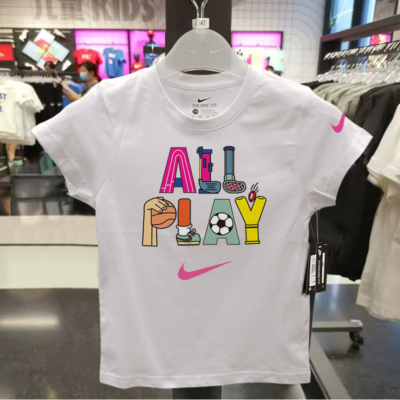 Boys and girls short-sleeved t-shirt summer half-sleeved children's clothing high-grade combed cotton high-grade printing 3-8 years old baby